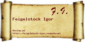 Feigelstock Igor névjegykártya